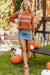 Flamingo hello pumpkin graphics sweater