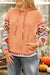 Plus Size Khaki Aztec Waffle Knit Hoodie