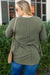 Mist Green Plus Size Knitted Thermal Babydoll Flare Top