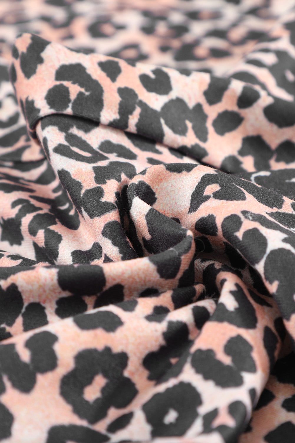 Top de manga larga y pantalones estampados de leopardo juego de salón