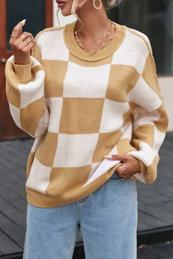 Khaki sweater and bishop sleeves