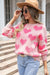 Light pink Valentine's Day heart jacquard knit sweater