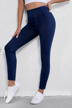 Jegging Slim Extensible Alta Ashleigh Blue en color