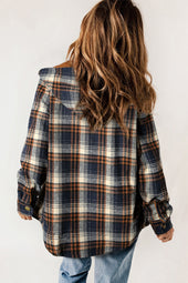 Plaid Sherpa Lined Hooded Jacket