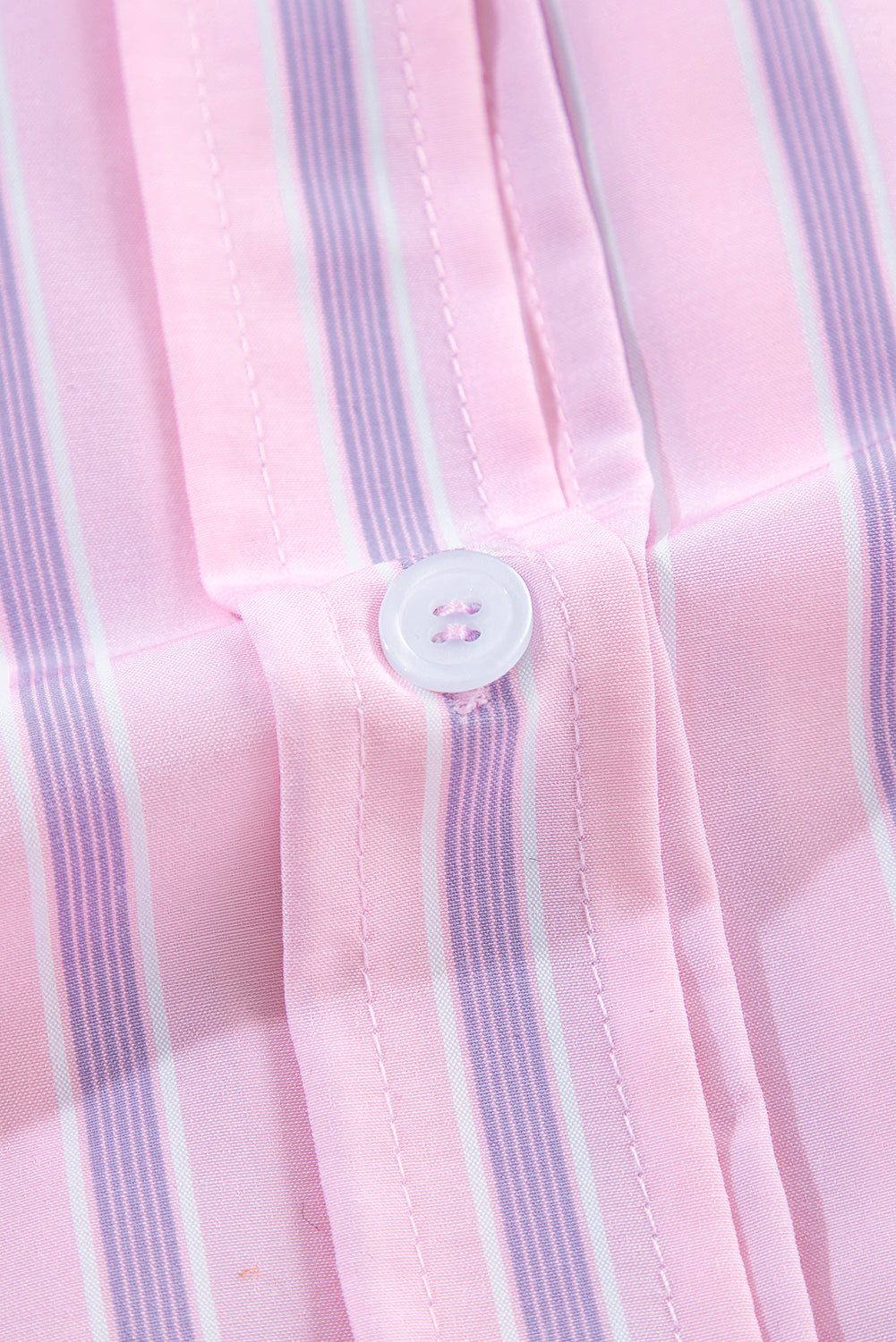 Pink Stripe Chest Pocket Casual Shirt