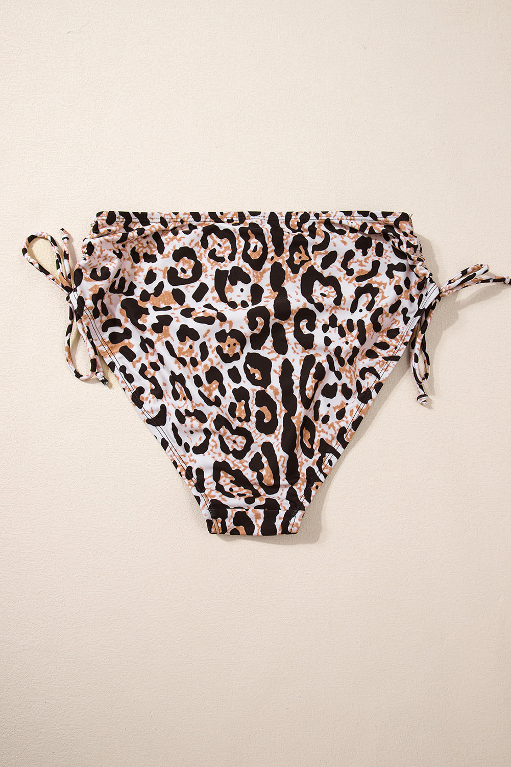 Costume da bagno in bikini leopardo incrociato nero