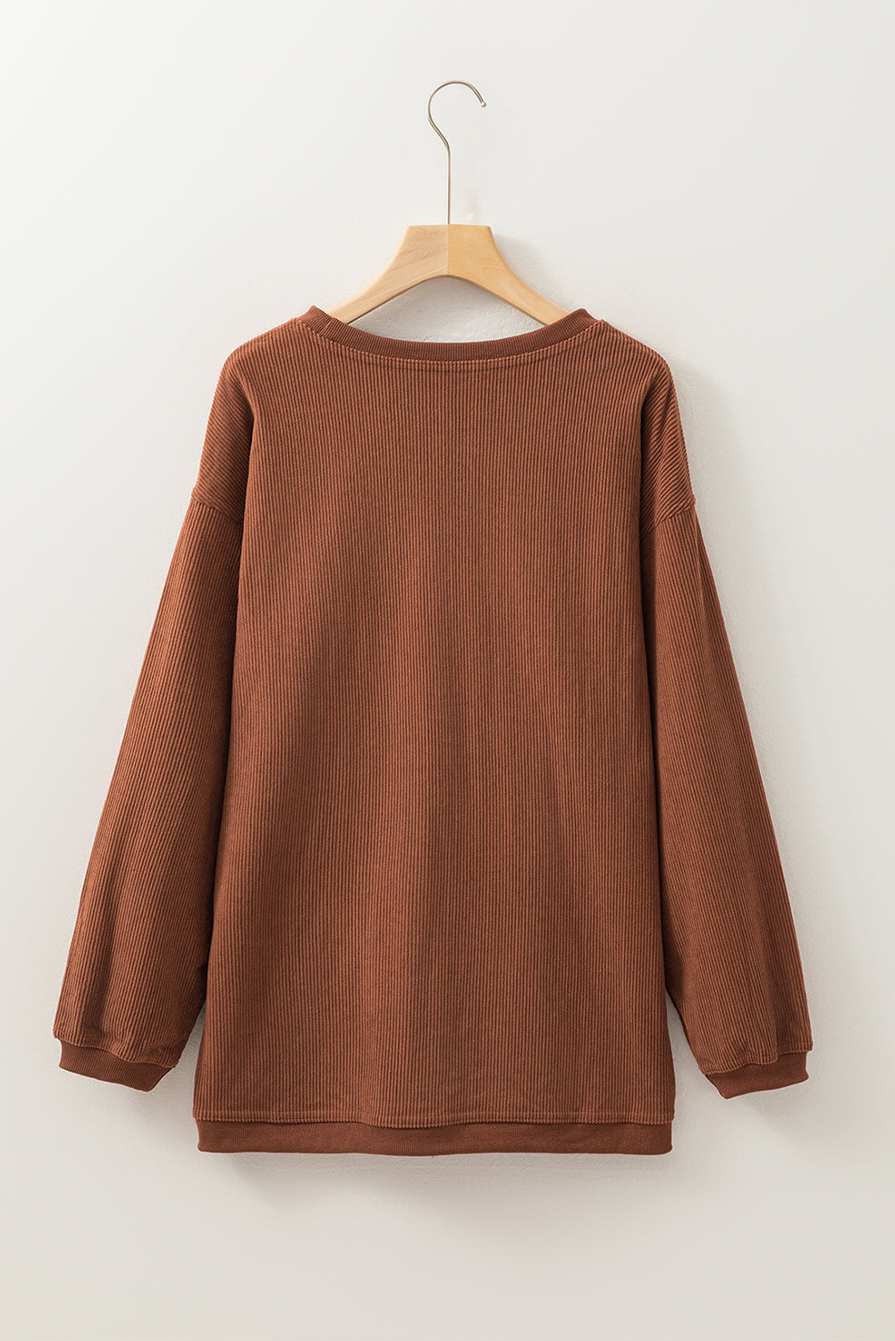 Sudadera de terciopelo acanalado de gran tamaño