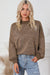 Brown Crew Neck Drop Shoulder Sweatshirt