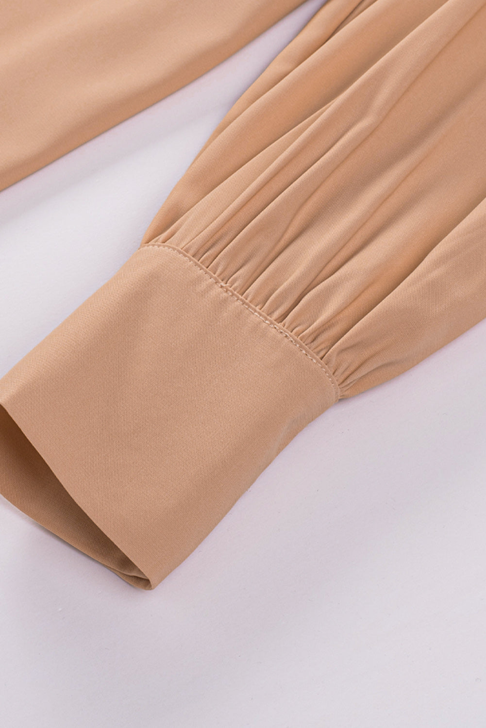 Chemise à manches longues boutonnées solides kaki