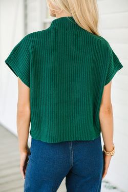 Short sleeve sweater in ribbed knitting *