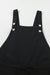 Black short overalls with buttoned straps and drawstring