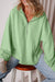 Loose fitting half zip hoodie with kangaroo pockets lined with smoke green fleece