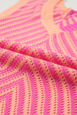 Débardeur en tricot à chevrons *