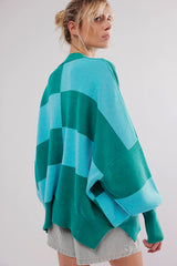 Green checked green sweater *