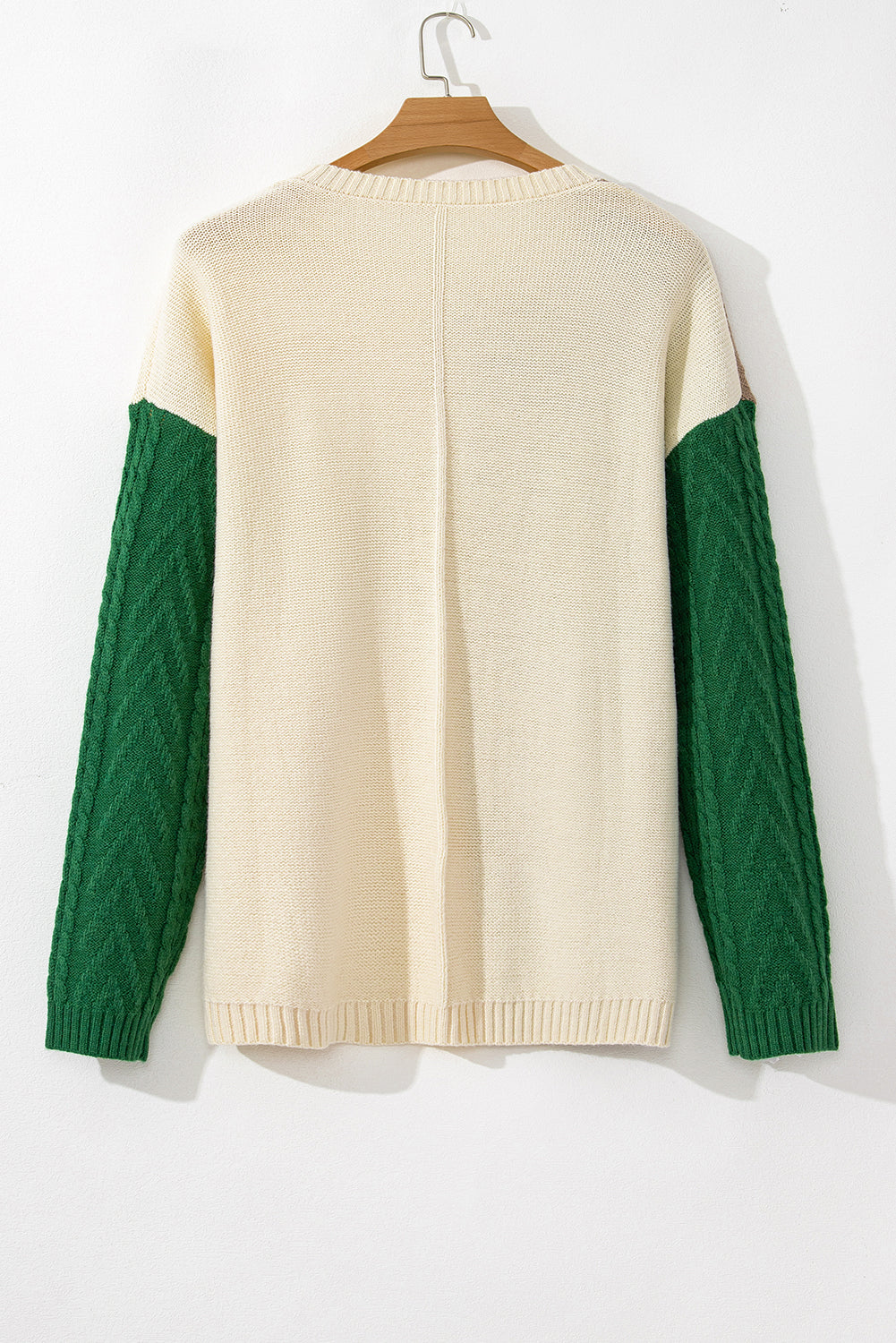 Pull à épaules tombantes en tricot torsadé de grande taille vert brume
