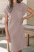 Simply Taupe Cantbed Picaped Knitting Vestido con bolsillo chapado