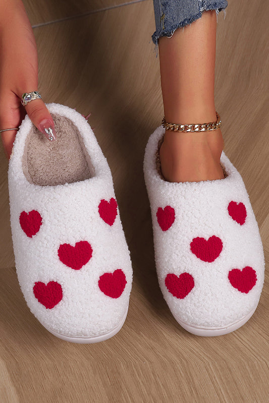 Cuori di San Valentino bianco Stampa Slifori di peluche