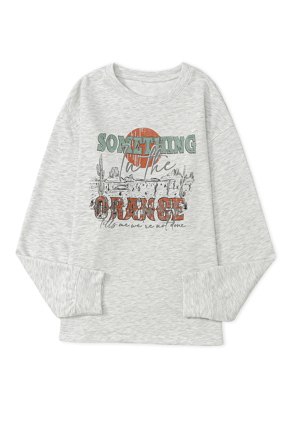 Sweat-shirt décontracté gris SOMETHING ORANGE