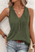 Half-Bouton green tank top *