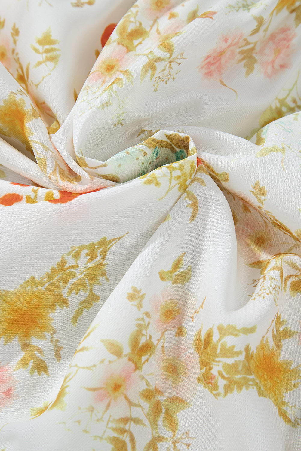 Robe rose à manches bulles et imprimé floral *