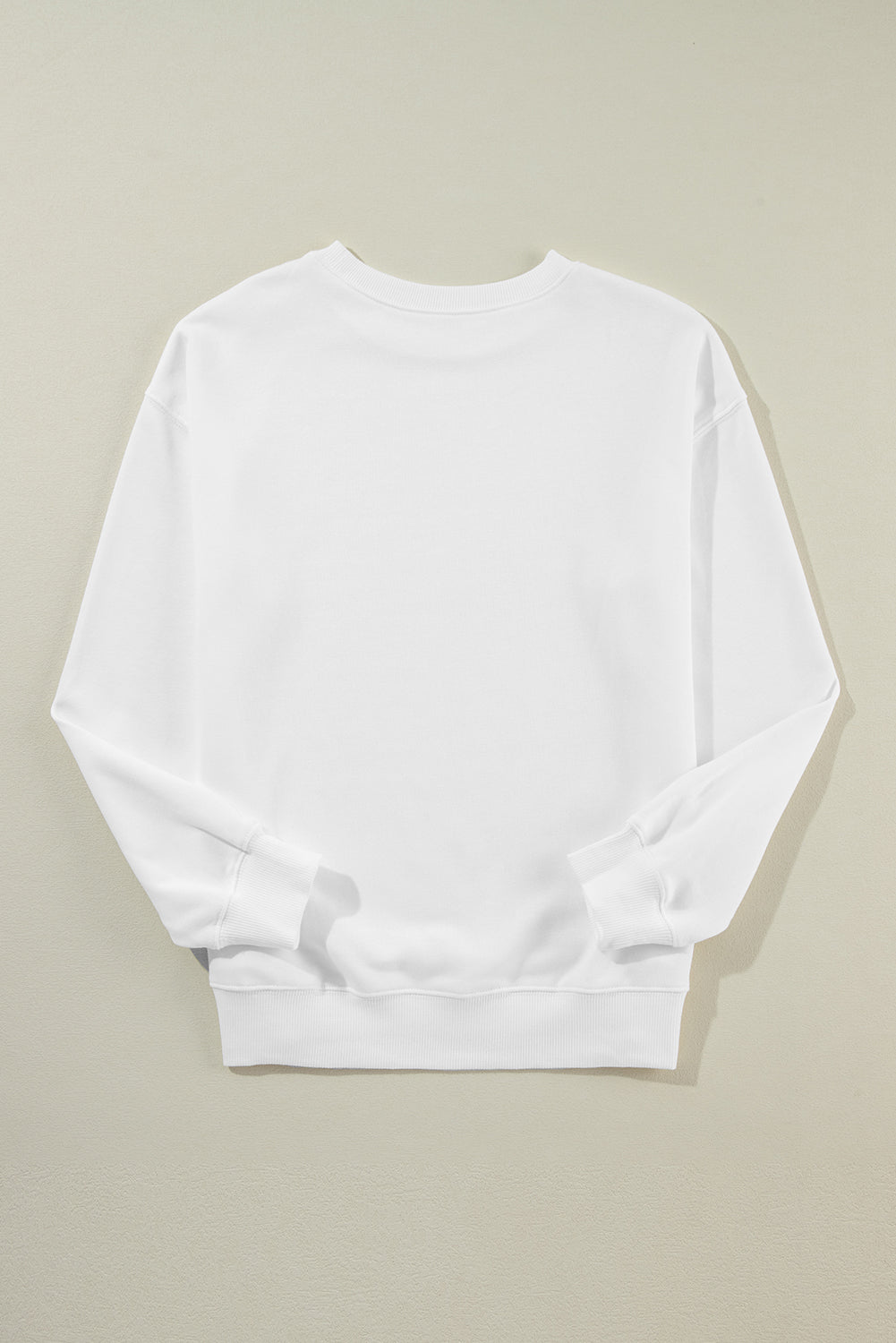 Sweat-shirt Beige Solide Solid Classic Crewneck Pullover