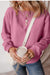 Meadow Mauve Fleece Lined Drop Shoulder Terry Sweatshirt