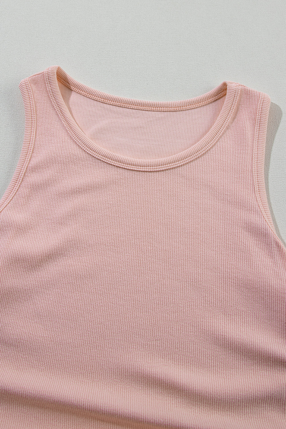 Aprikosen rosa einfacher Seitenschlanker Tanktop