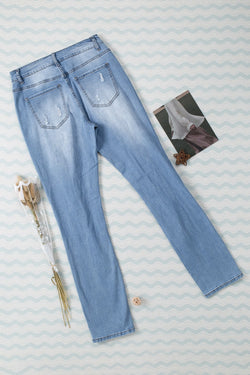 Genuine sky effect jeans with buttoned pockets