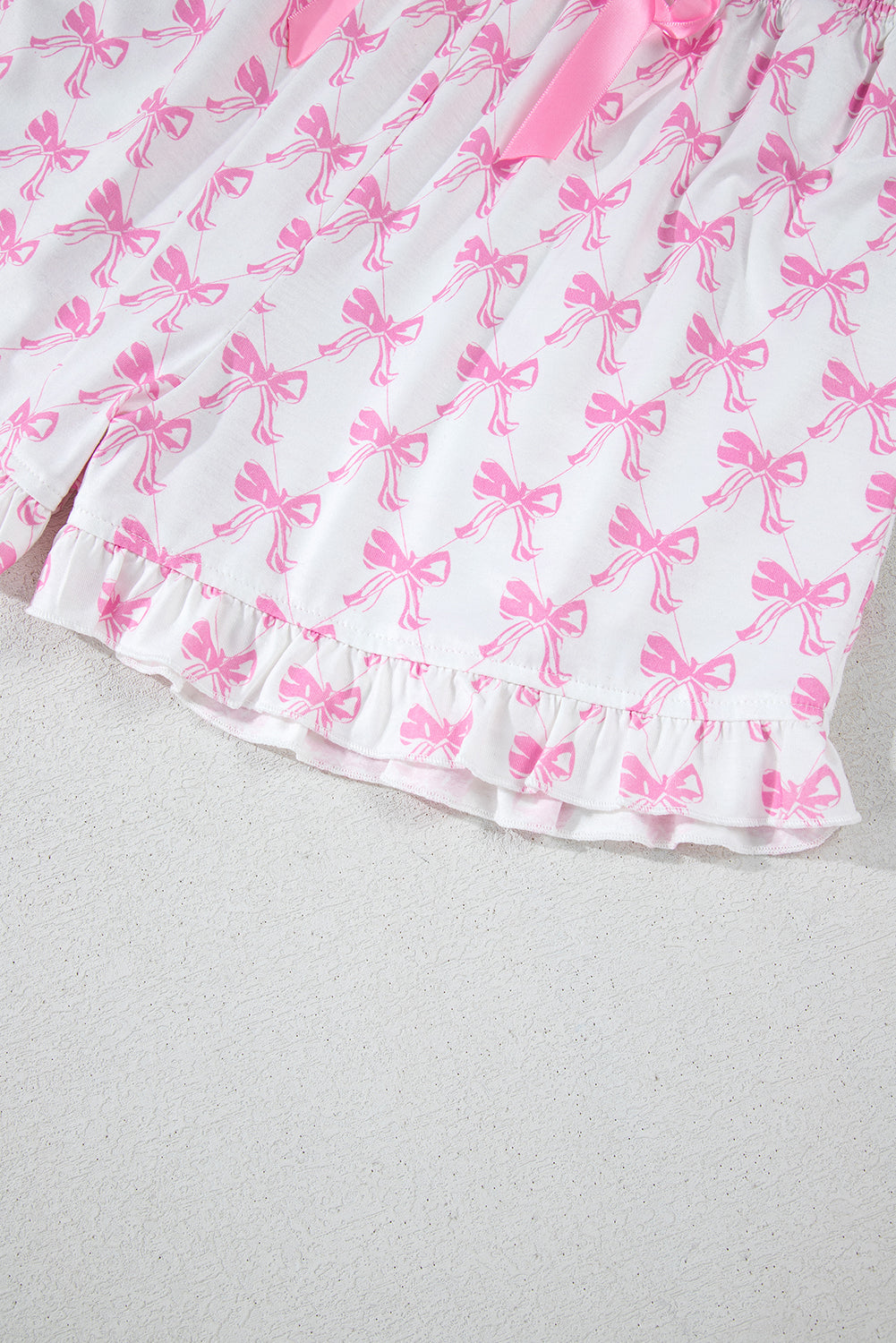 Ensemble pyjama rose imprimé nœud papillon *-A WOMAN WE LOVE
