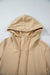 Parchment Cozy Drawstring Hoodie with Zippered Pocket