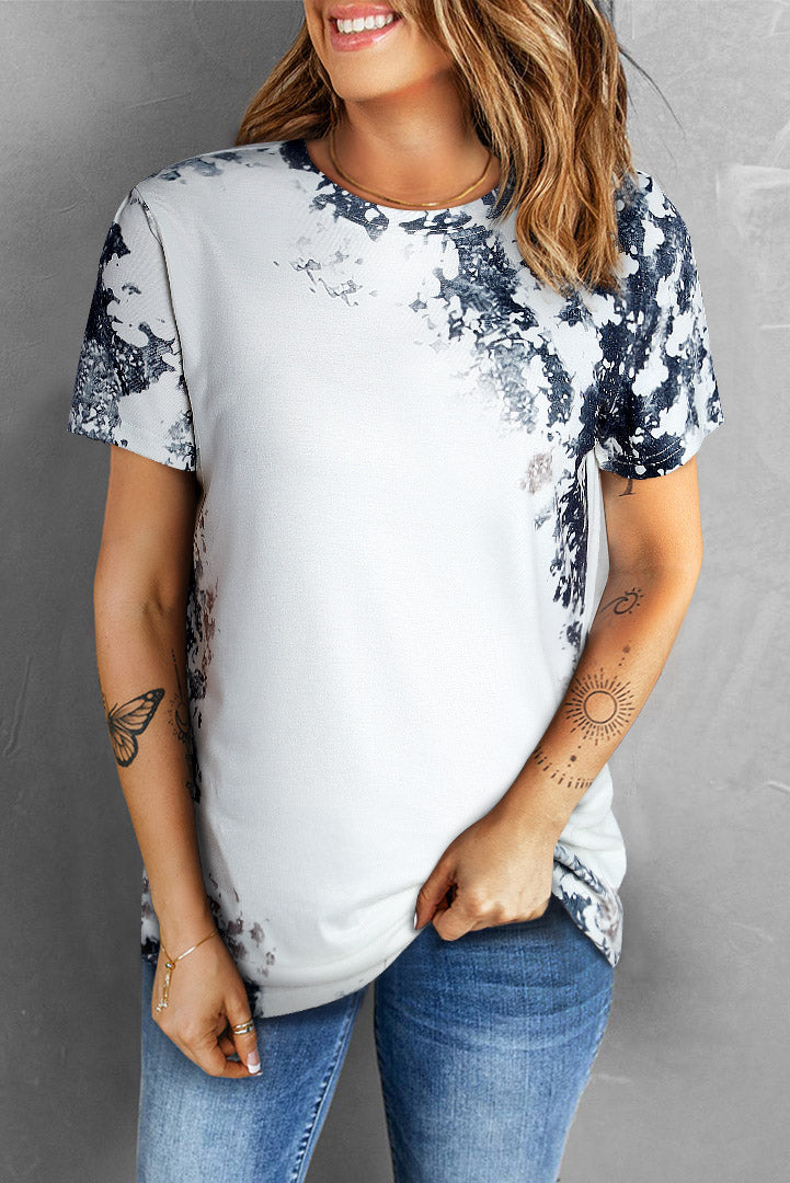 Western gray-fashioned whiten t-shirt