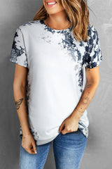 Western gray-fashioned whiten t-shirt