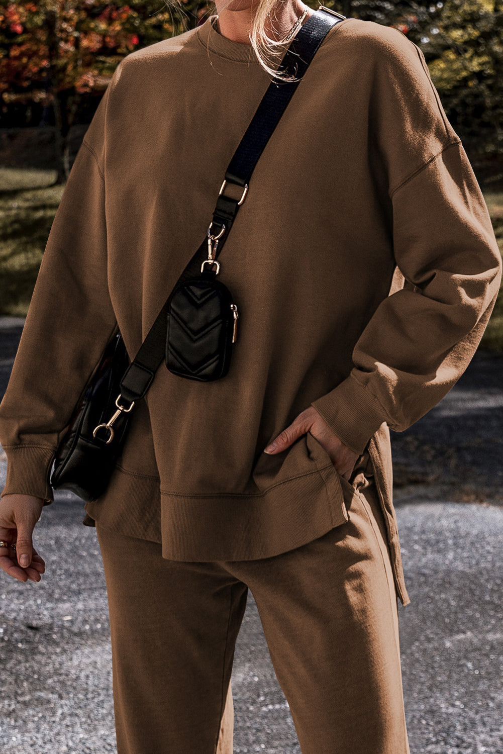 Ensemble pull-over haut bas et pantalon slim *-A WOMAN WE LOVE
