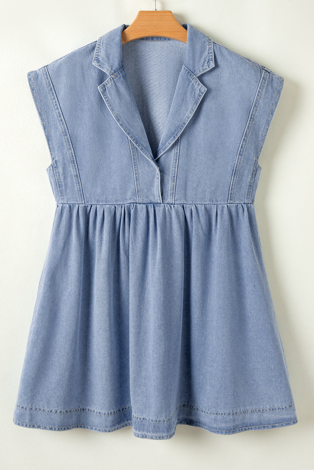Babydoll en mezclilla con mangas cortas *