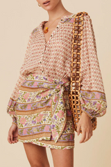 Chemise à manches bouffantes à imprimé floral *-A WOMAN WE LOVE