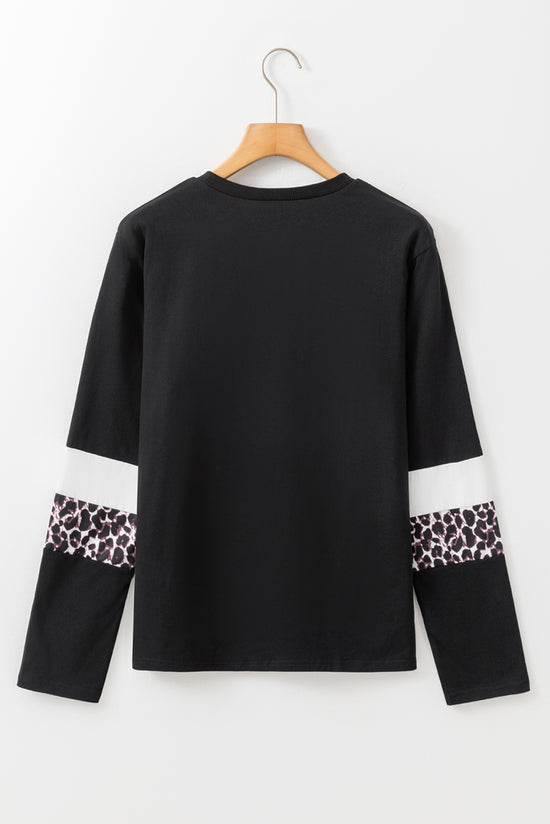 Sweatshirt à manches longues en patchwork *