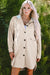 Chaqueta de terciopelo de terciopelo de terciopelo beige contrasta