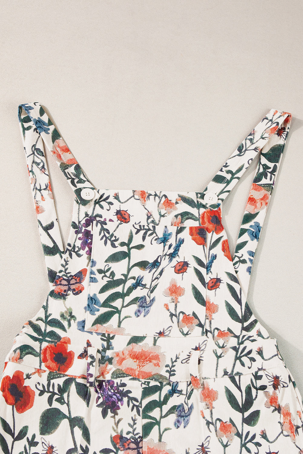 Combi-short beige à imprimé floral et dos nu-A WOMAN WE LOVE