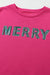 MERRY Christmas Tree Strawberry Pink Sequin Patchwork Sweatshirt