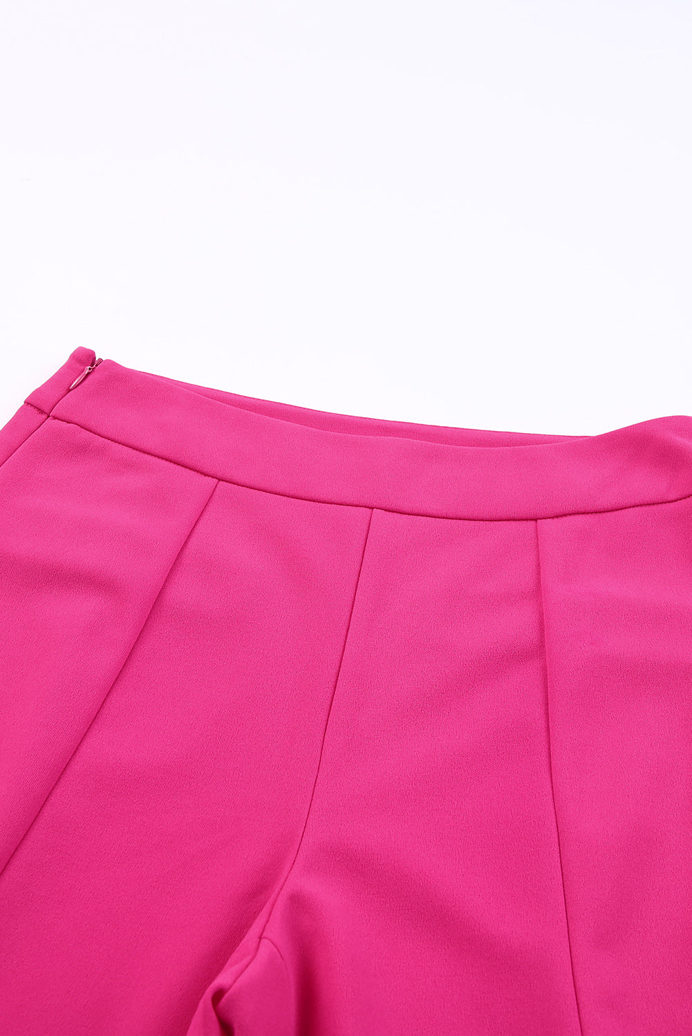 Pantalones de cintura alta con dobladillo dividido rosa