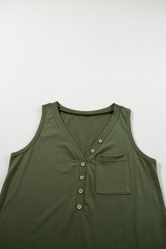 Half-Bouton green tank top *