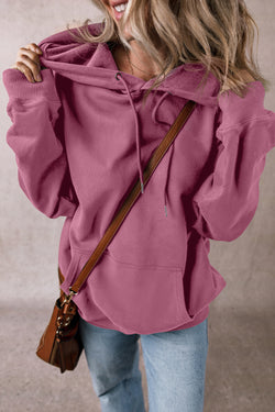 Thick hoodie with drawstring and kangaroo pocket lined with valerian fleece