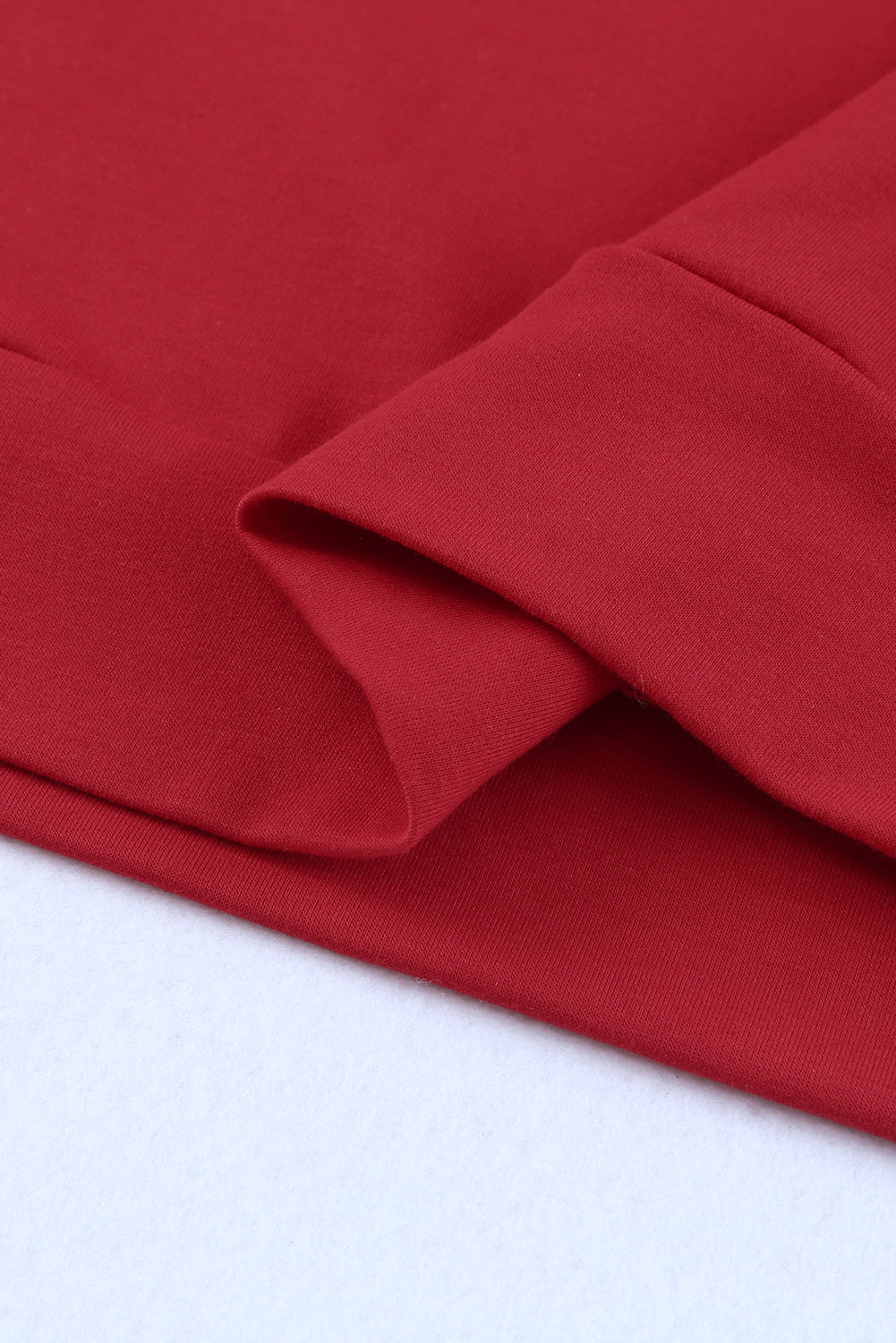 Sudadera de manga de raglan rojo rojo rojo sólido