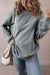 Middle-to-sloping gray oversized gray sweatshirt and side slit