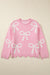 Sweater sweater in distress with pink pearl node pattern