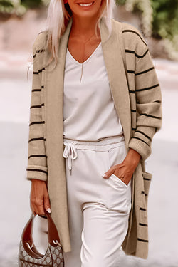 Cardigan open to black stripes *