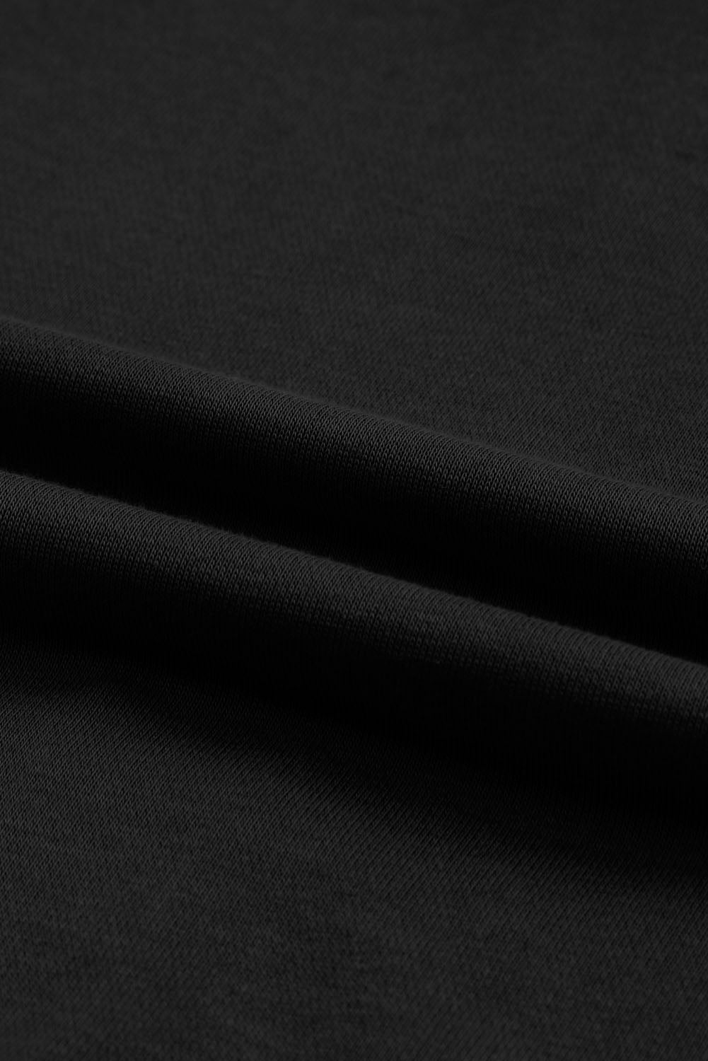 Costura expuesta de borde crudo negro sudadera con sudadera con cremallera completa