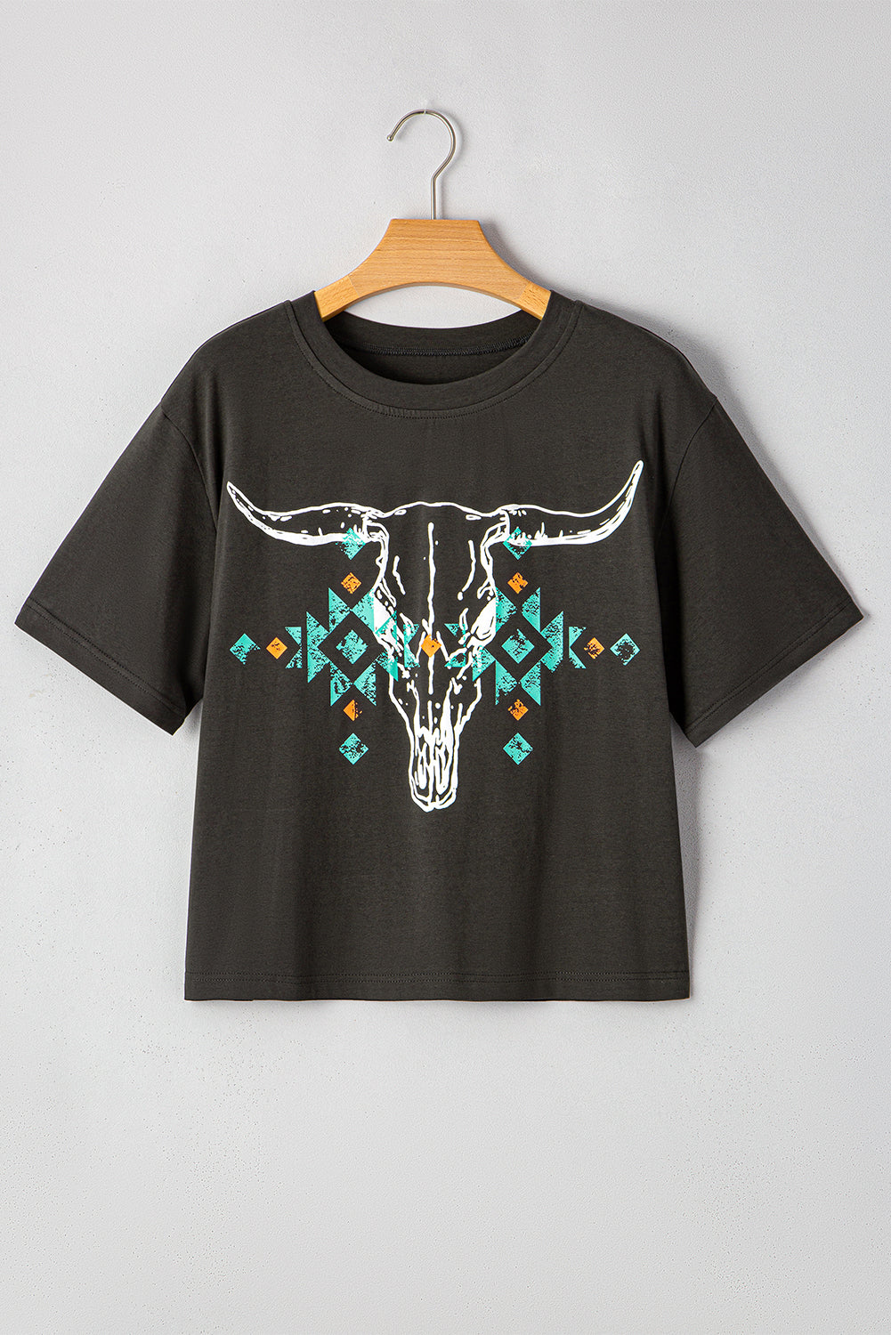 Vintage Gray Carbon Gray T-shirt with Taureau head *
