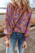 Violet blouse with floral print *