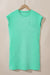 Robe t-shirt texturée vert menthe à mancherons